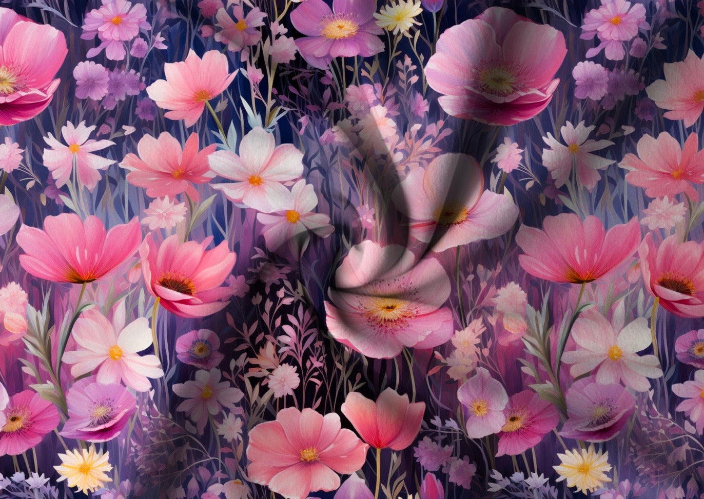 Pinke Blumenlandschaft Vorbestellung